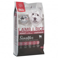 Сухой корм Blitz Adult Small Breeds Lamb & Rice для взрослых собак мелких пород с ягненком и рисом 500 г