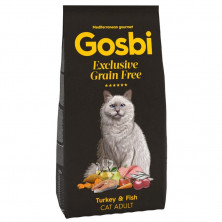 Gosbi Exclusive Grain Free корм для взрослых кошек с индейкой и рыбой - 400 гр