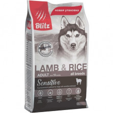 Blitz Adult Lamb & Rice для собак с ягненком и рисом - 2 кг