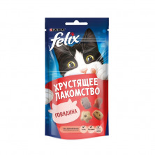 Felix Хрустящее лакомство для кошек с говядиной - 60 г 1 ш