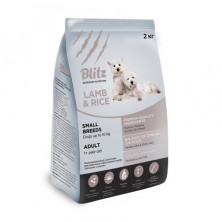Blitz Adult Small Breeds Lamb & Rice для собак мелких пород с ягненком и рисом - 2 кг