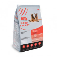 Blitz Adult Turkey & Barley для собак с индейкой и ячменем - 2 кг