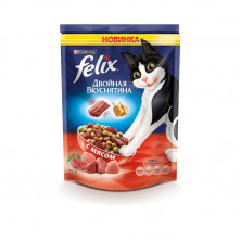Сухой корм Felix Двойная вкуснятина для взрослых кошек с мясом 750 г