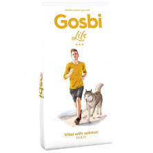 Сухой корм Gosbi Life для взрослых собак крупных пород с лососем - 15 кг