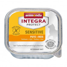 Animonda Integra Protect Sensitive влажный корм для взрослых кошек при пищевой аллергии c индейкой и рисом в консервах - 100 г