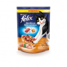 Сухой корм Felix Двойная вкуснятина для взрослых кошек с птицей 300 г