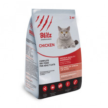 Blitz Adult Cats Chicken для кошек с курицей - 2 кг