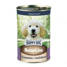 Happy Dog влажный корм для щенков с телятиной и индейкой - 410 г