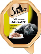 Sheba Delicatesso патэ для кошек с индейкой в соусе бешамель 85 г