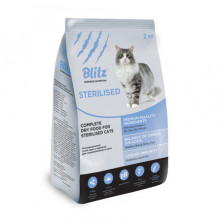 Blitz Sterilised Cats для стерилизованных кошек с индейкой - 2 кг