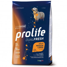 Prolife Dual Fresh Adult сухой корм для собак с индейкой, свининой и рисом - 2.5 кг