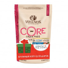Wellness Core сухой корм для стерилизованных кошек WellnessCore из лосося 300 г + влажный корм из тунца с креветками WellnessCore в подарок