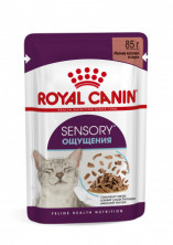 Royal Canin Sensory feel паучи для взрослых кошек полнорационный стимулирующий рецепторы ротовой полости, кусочки в соусе - 85 г