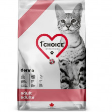 1st Choice GF Derma Care сухой корм для взрослых кошек всех пород с гиперчувствительной кожей с лососем - 1,8 кг