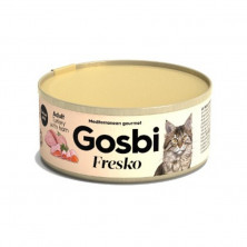 Влажный корм Gosbi Fresko для взрослых кошек с индейкой и ветчиной - 70 г