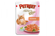 Влажный корм Petreet Natura для взрослых кошек с лососем - 85 г