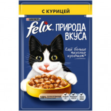 Felix Природа вкуса влажный корм для взрослых кошек с курицей - 85 г