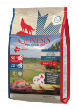 Genesis Pure Canada Grand Praire Adult для взрослых собак всех пород с чувствительным пищеварением с курицей, буйволом и перепелками 907 гр