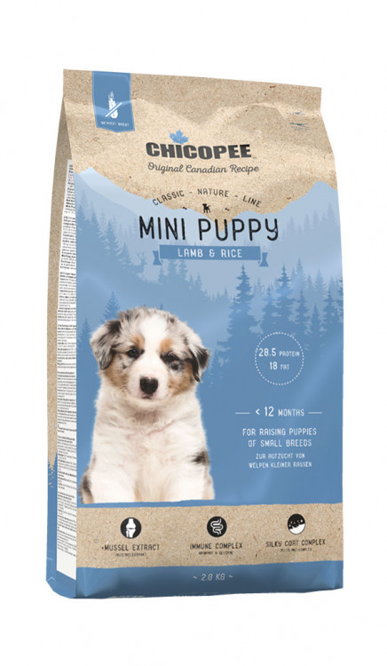 Chicopee CNL Mini Puppy Lamb & Rice сухой корм для щенков мелких пород с ягненком и рисом - 2 кг