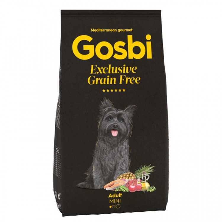 Сухой беззерновой корм Gosbi Exclusive для взрослых собак мелких пород с лососем и ягненком - 500 г