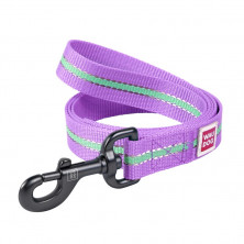 Поводок Waudog Nylon светонакопительный ширина 20 мм, длина 122 см фиолетовый 1 ш