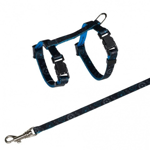 Trixie Шлейка с поводком для котёнка, нейлон, 21-33 см/8 мм, 1.20 м