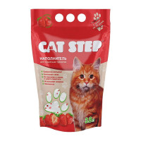Наполнитель Cat Step Клубника для кошачьих туалетов силикагелевый впитывающий - 3,8 л 3 л