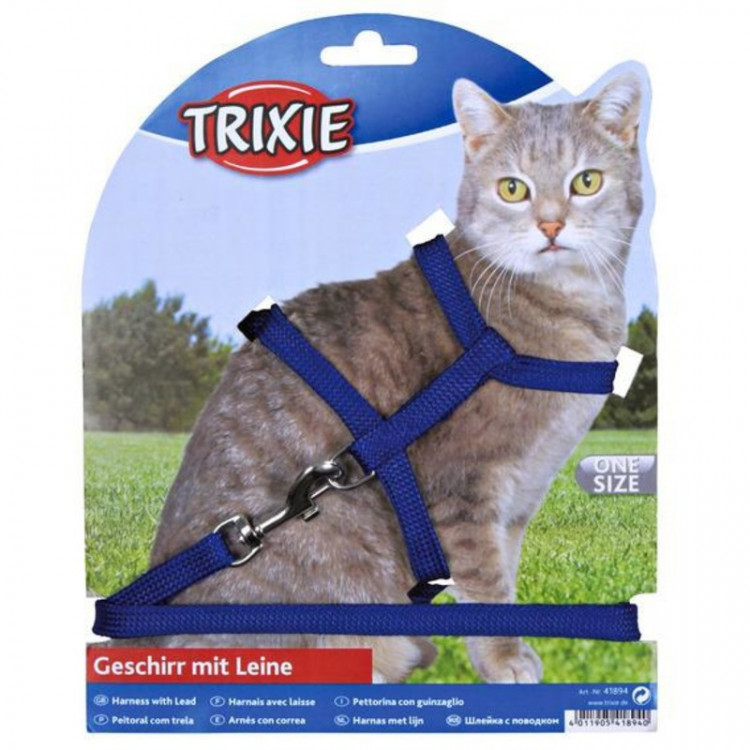 Trixie Шлейкас поводком для кошки, 22-42 см/10 мм 1 ш