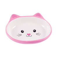 КерамикАрт миска керамическая для кошек в форме мордочки розовая 160 мл