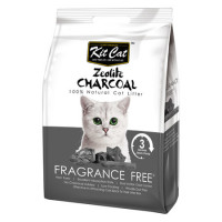 Kit Cat Zeolite Charcoal Frangrance Free цеолитовый комкующийся наполнитель - 4 кг
