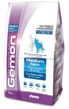 GEMON DOG MEDIUM корм для взрослых собак средних пород с тунцом и рисом 15 кг