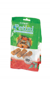 Titbit колбаски Petini с индейкой - пакет 60 г
