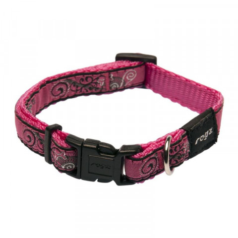 Ошейник для собак ROGZ Fancy Dress S-11мм 200-310 мм (Кость на розовом HB01BN)