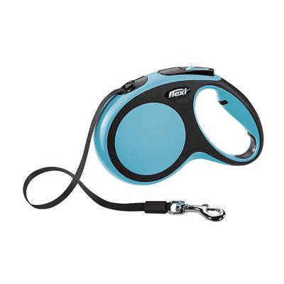 Flexi New Comfort M рулетка для собак весом до 25 кг, лента 5 м ,черный/синий