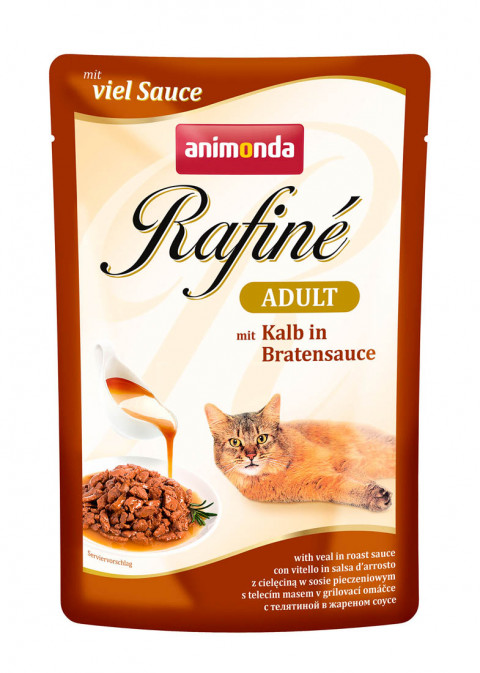 Animonda Паучи Rafine Soupe Adult с телятиной в жареном соусе для взрослых кошек 100 г