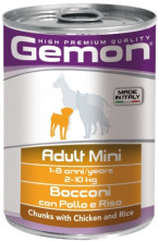 Gemon dog mini для собак с кусочками курицы и риса 415 г