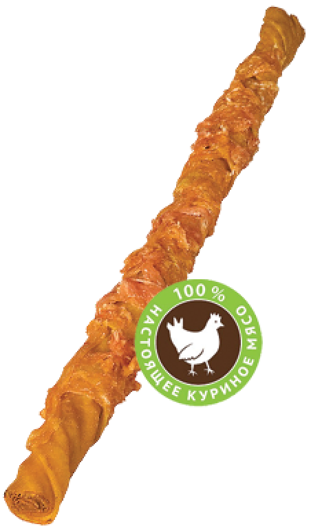 ДЕРЕВЕНСКИЕ ЛАКОМСТВА 100 % Мяса Куриный твистер большой 90 гр