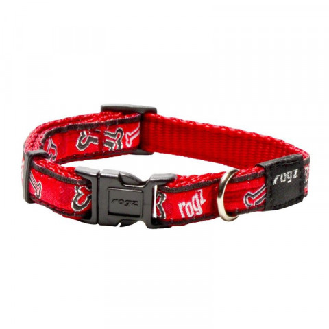Ошейник для собак ROGZ Fancy Dress S-11мм 200-310 мм (Красный HB01CC)