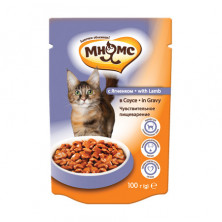Мнямс паучи Чувствительное пищеварение с ягненком в соусе для взрослых кошек - 100 г