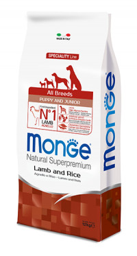 Monge Dog Speciality Puppy&Junior для щенков всех пород ягненок с рисом и картофелем - 12 кг