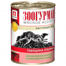Влажный корм Зоогурман для взрослых собак всех пород с говядиной - 350 г