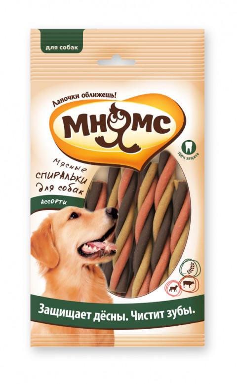 Мнямс Мясные спиральки для собак ассорти 6 шт х 20 г