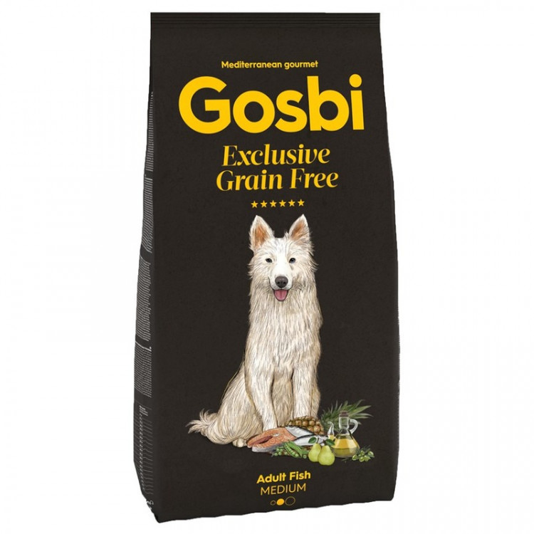 Сухой беззерновой корм Gosbi Exclusive для взрослых собак всех пород с рыбой - 3 кг