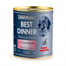 Best Dinner Super Premium консервы для щенков с телятиной - 0,34 кг