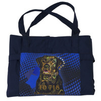 Собака Бамка сумка-кроватка для собак синяя/серая 60*80 см 1 ш