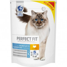 Perfect Fit сухой корм для кошек для красивой шерсти и кожи с индейкой - 650 г