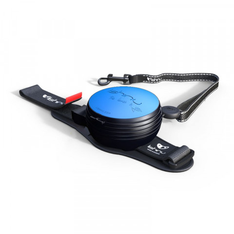 Рулетка-поводок Lishinu Original для собак голубая размер XS