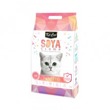 Kit Cat SoyaClump Soybean Litter Confetti соевый биоразлагаемый комкующийся наполнитель с легким ароматом клубники - 7 л