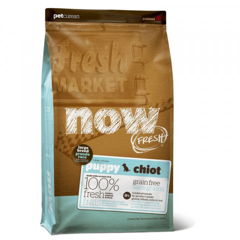 NOW Fresh Puppy Large Breed Grain Free сухой беззерновой корм для щенков крупных пород с индейкой, уткой и овощами - 11.3 кг