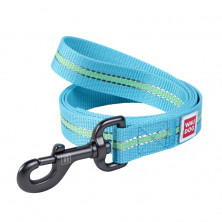 Поводок Waudog Nylon светонакопительный ширина 15 мм, длина 122 см голубой 1 ш